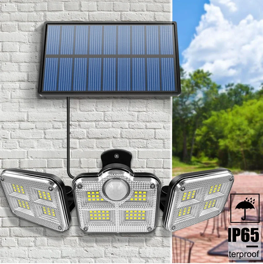 Waterproof Solar Powered Outdoor Light Motion Sensor 122/333 LED Security Street Lamp Sconce Spotlights for Garden Decoratio