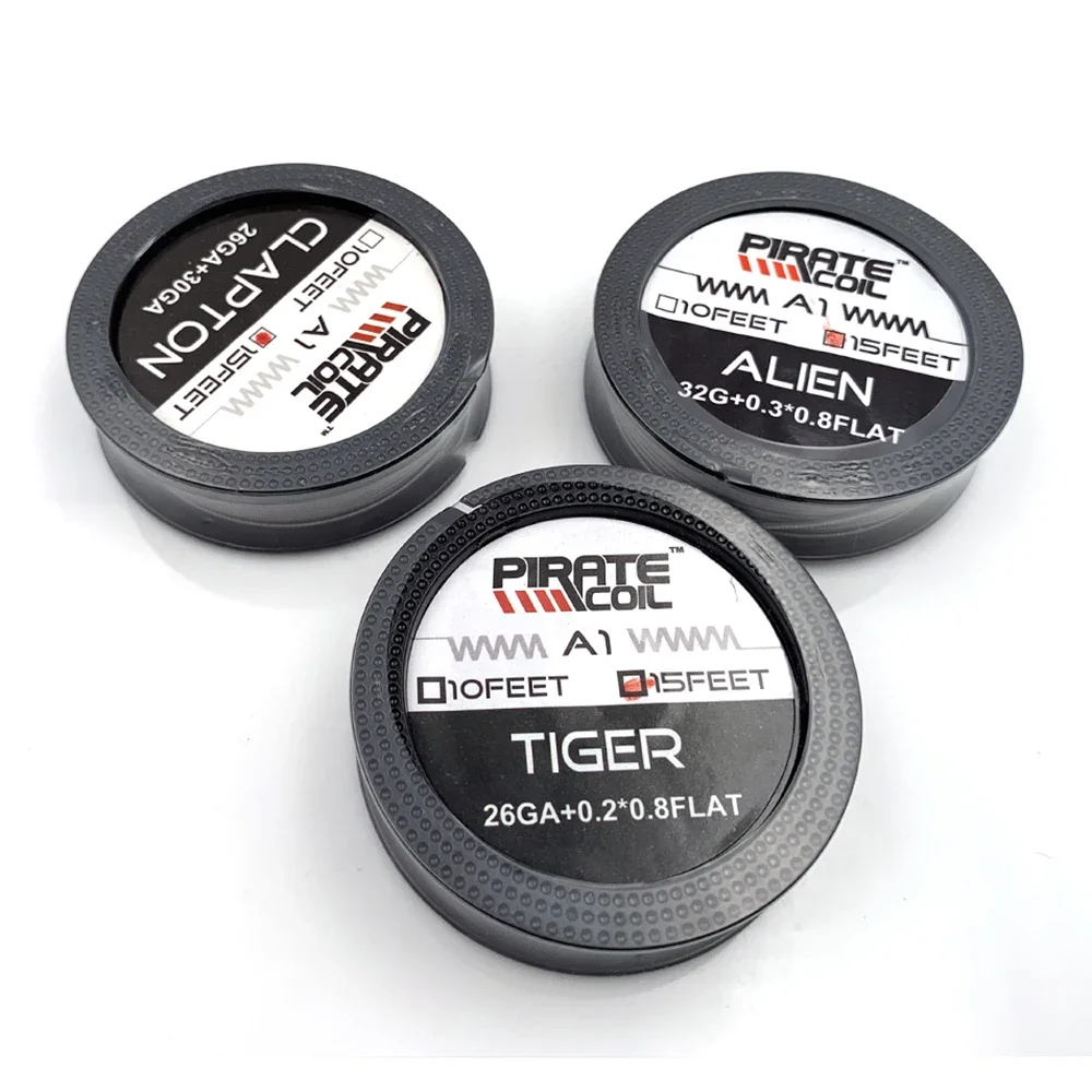 Orijinal korsan bobin tel A1 Alien sigortalı Clapton 24GA 28GA 32GA 15 ayaklar DIY bobin RDA Rebuildable için ısıtma tankı