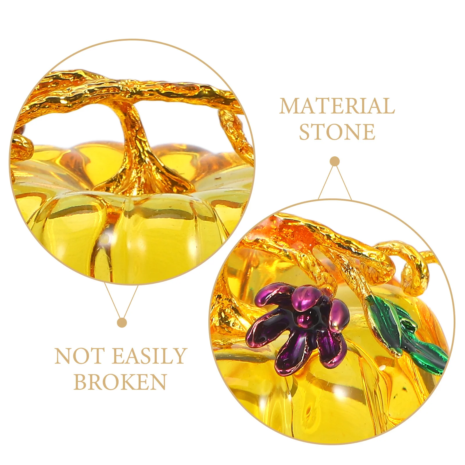 

Crystal Pumpkin Small Exquisite Pumpkin Shape Decorative Ornament for Cafe Party Desktop Decor Mini Pumpkins Crystal Crafts
