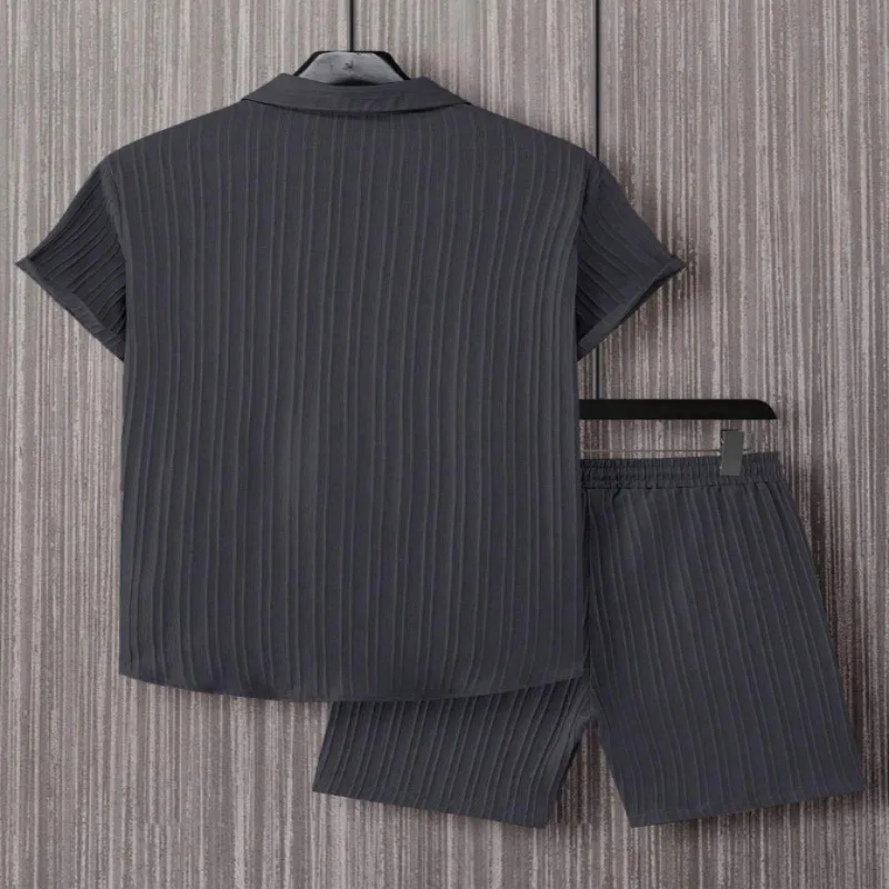 2026 Sommer Neuheit Herren 2-teiliges Set Kurzarmhemd & Shorts – Leicht, Atmungsaktiv, Lässig, Streetwear, Trendig für Alltag & Urlaub – Detail 19