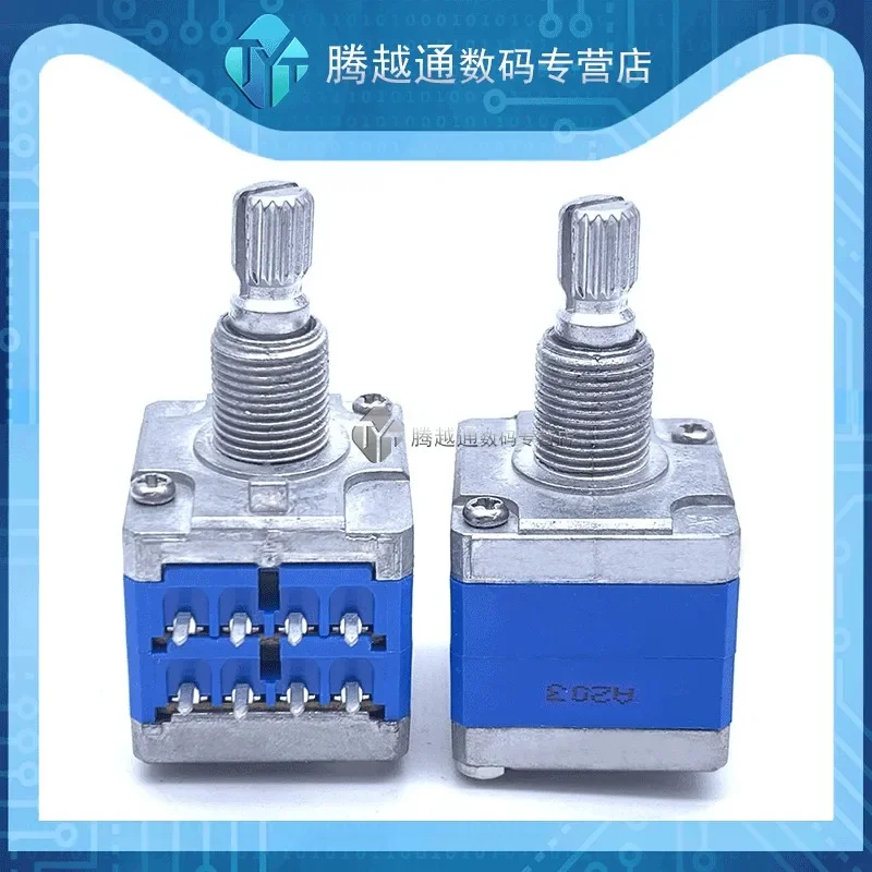 

27 type amplifier balanced dual potentiometer A20K flower shaft 20MM with tap 8-pin volume potentiometer