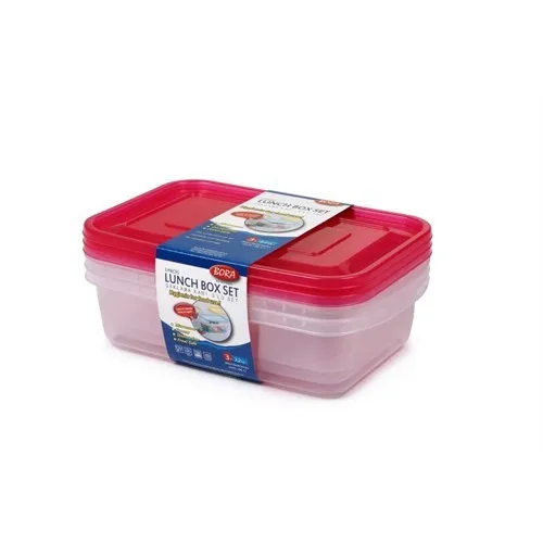 Bora BO537 Storage Container Rectangle 3 Pcs Set 2.2 L