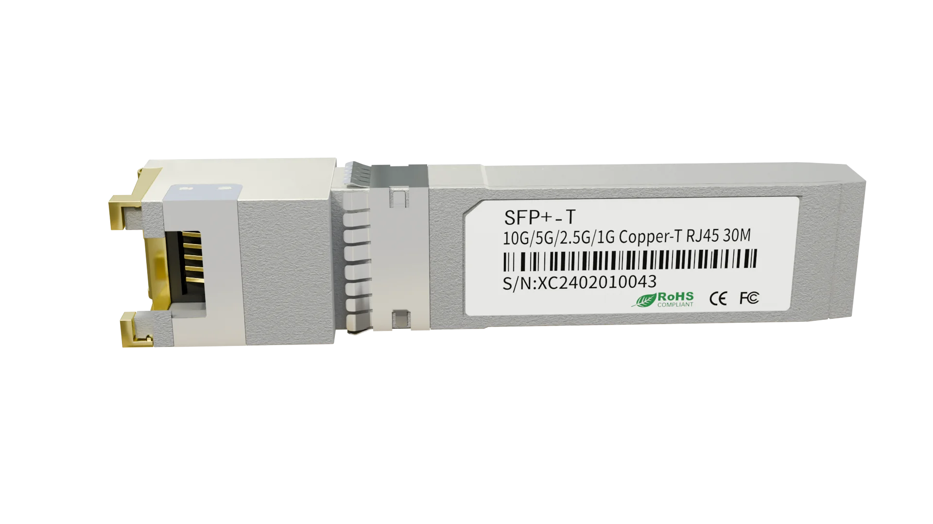 10G RJ45 miedziany SFP + moduł nadawczo-odbiorczy 30M/80M Port RJ45 10GBase-T kompatybilny z przełącznik światłowodowy sieciowym Cisco/Mikrotik