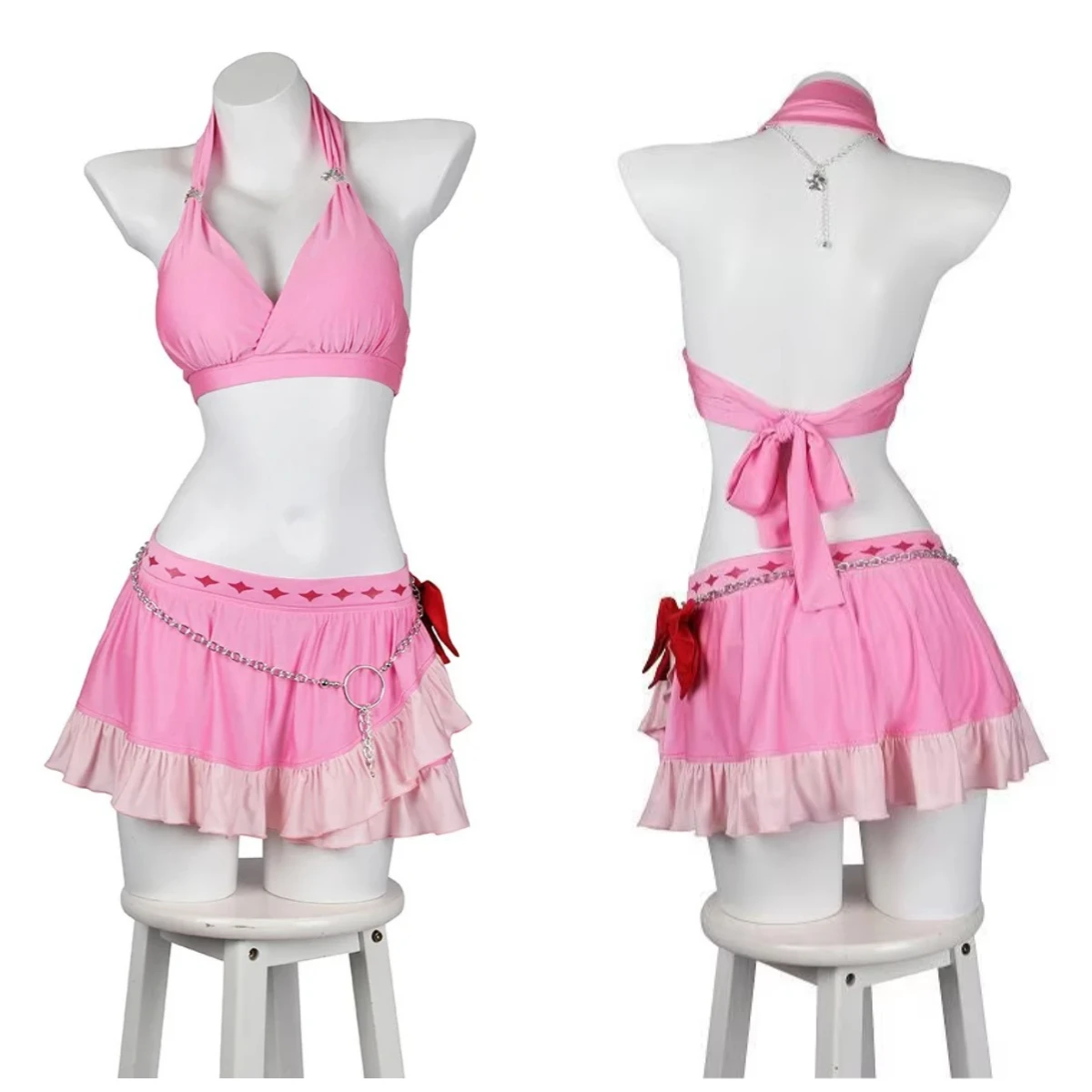 Disfraz de Cosplay de Aerith Gainsborough y Tifa Lockhart de Final Fantasy VII Rebirth, Traje de Baño para Juego de Rol, Anime y Fiesta, NexoCosplay
