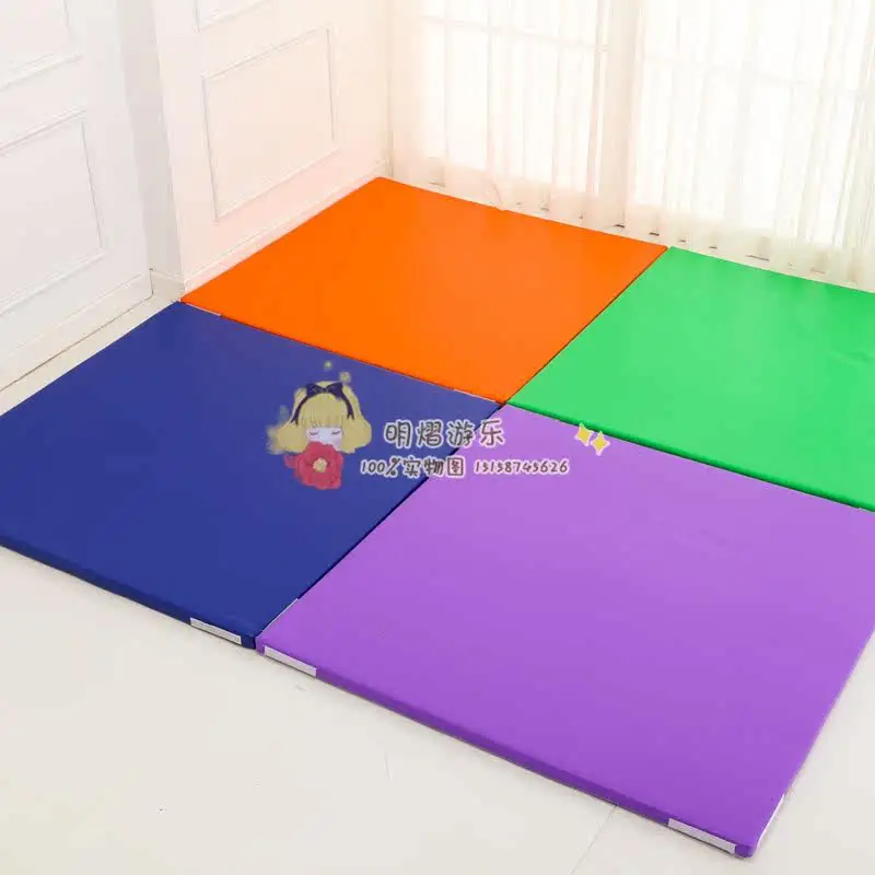 Crawling mat Thickened children's soft bag Household splicing PU leather Early Education Center Kindergarten soft floor Crawling