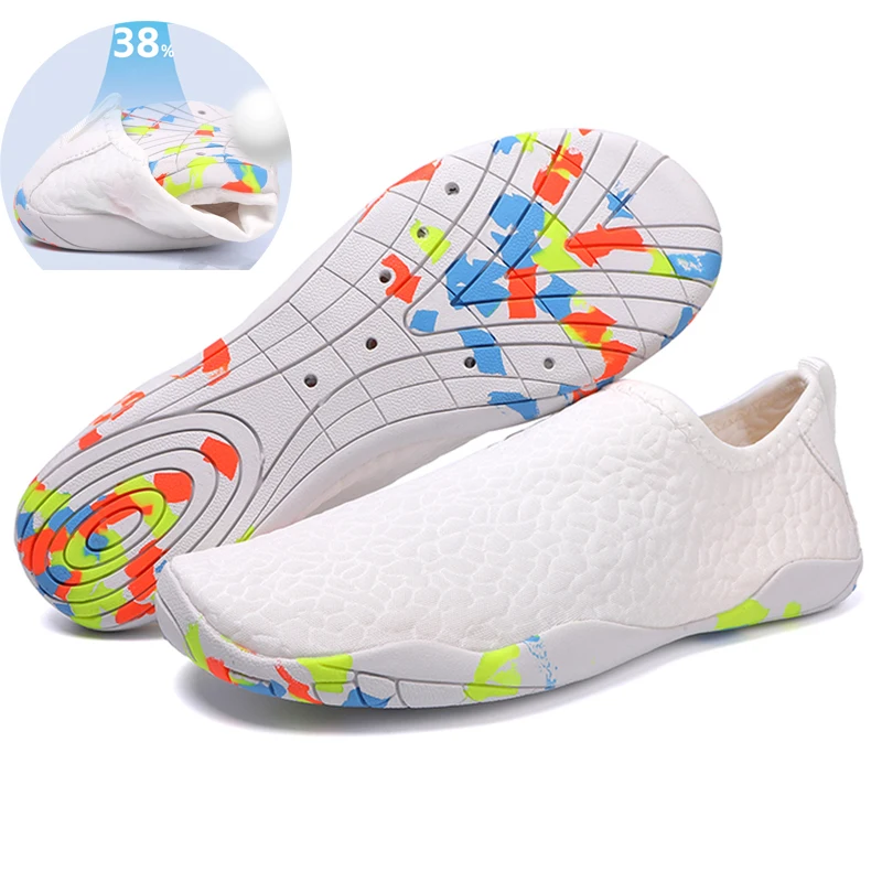 

Water Shoes Non Slip Lightweight Aqua Shoes with Drainage Holes Unisex Wading Shoes Breathable Soft Upstream Shoes for Men Women