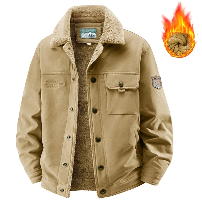 

Men Winter New Cotton Jacket Men Fleece Warm Thick Windproof Tactical Jacket Coat Outdoor Sports High Quality Jacket Parkas Male