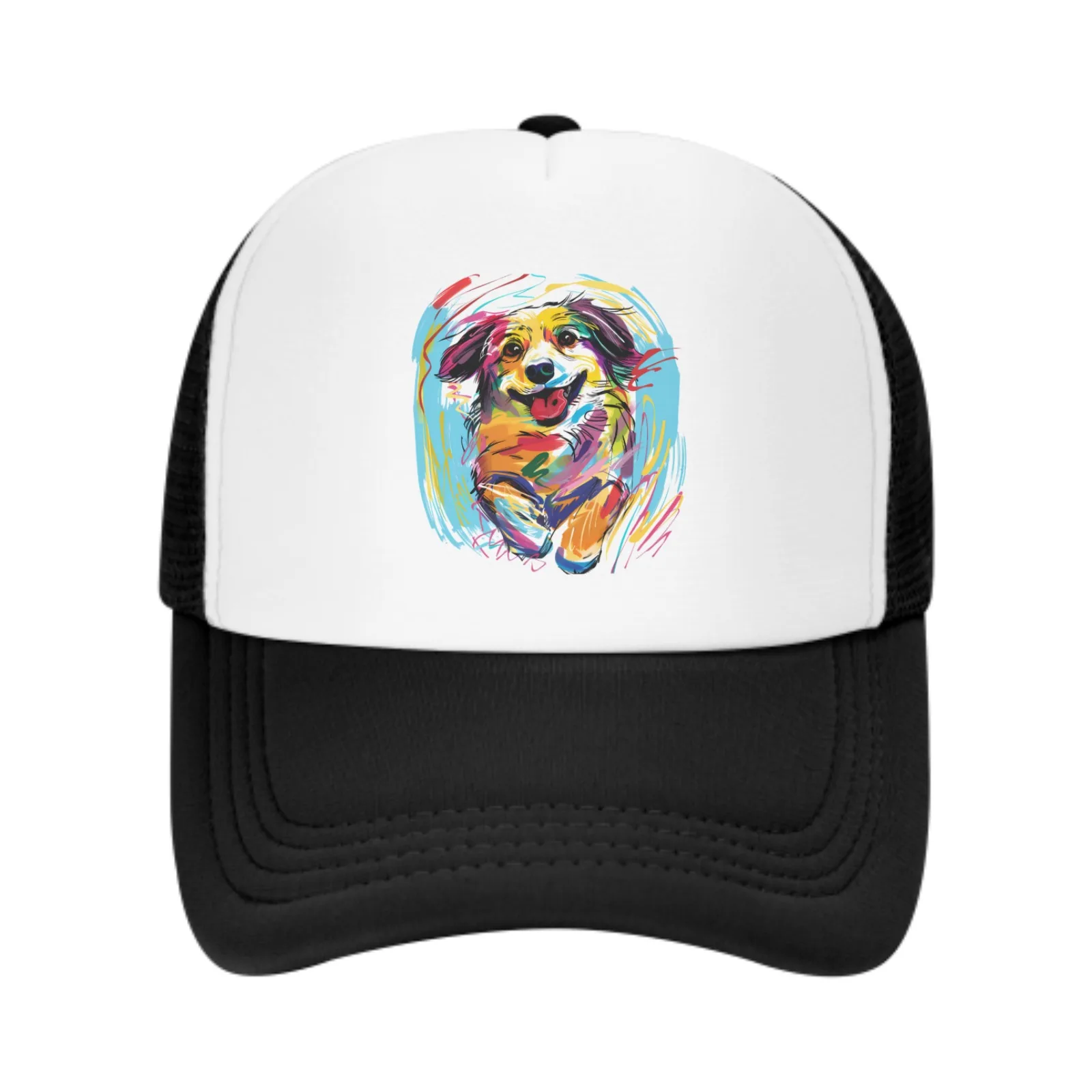 Schattige Hond Mesh Trucker Hoeden Voor Mannen Vrouwen Verstelbare Casual Mode Baseball Caps Voor Outdoor Activiteiten