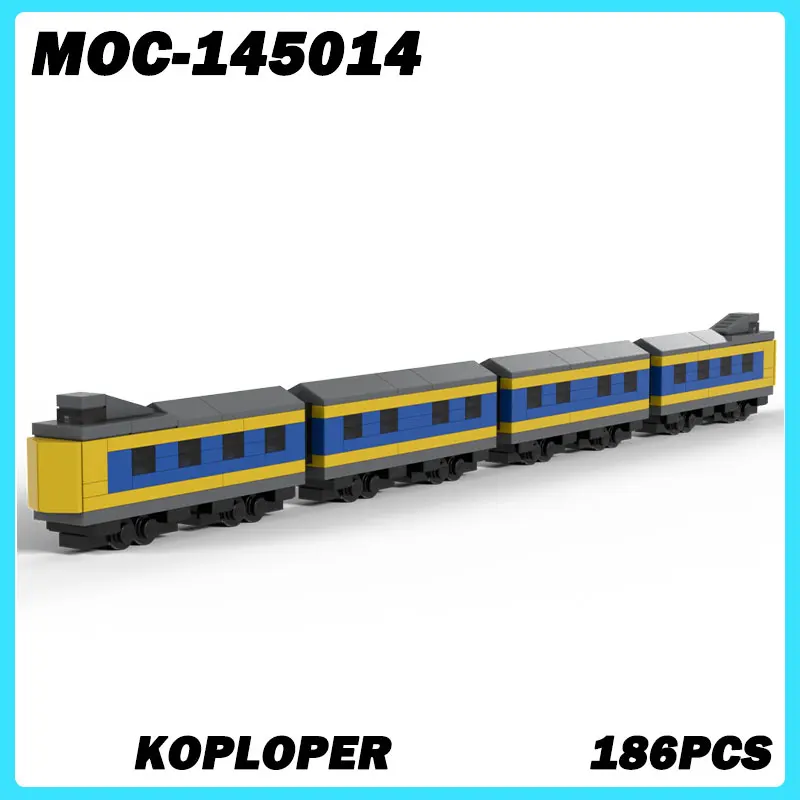 

MOC-145014 Mini Train Series Yellow Netherlands Koploper Collectible Education Model Brick Puzzle Toy Birthday Gifts 186PCS