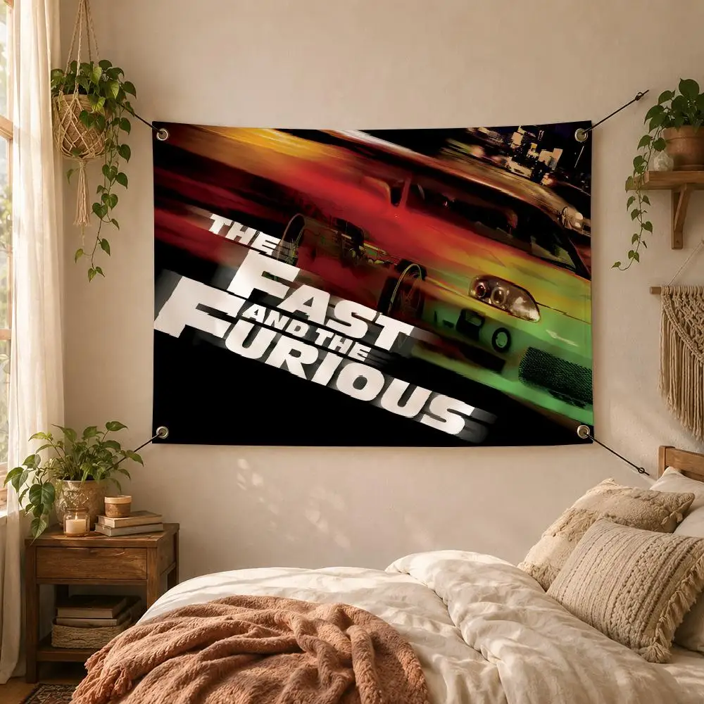 Action Movie F-Fast Furious Flags Decorative Flag Banner for Outdoor Garden Yard Camping Party Home Wall Hanging Decor