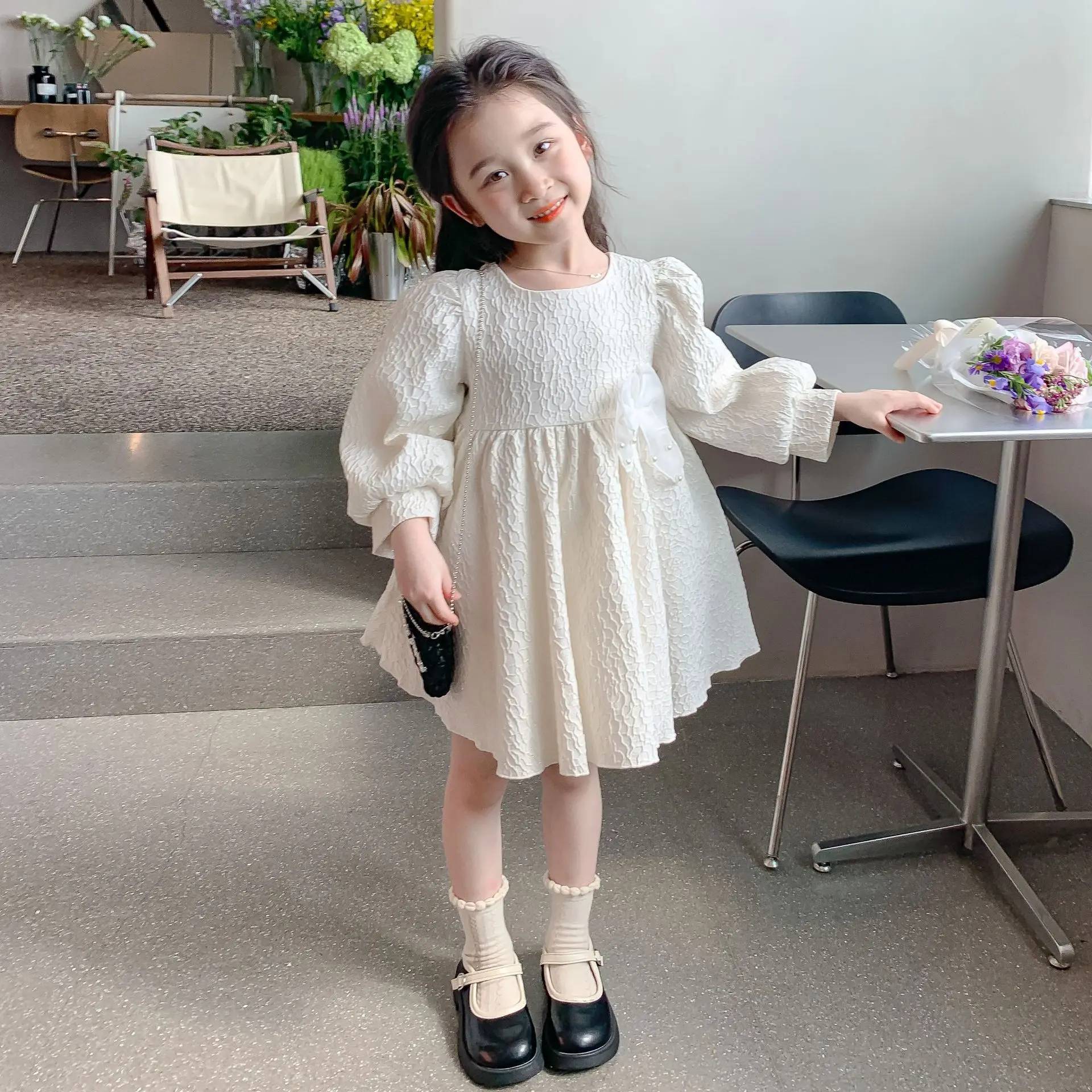 Girls Dress Spring Autumn 2023 New Girl Baby Fashion Autumn Childrens Autumn Dress Foreign Style Princess Dress