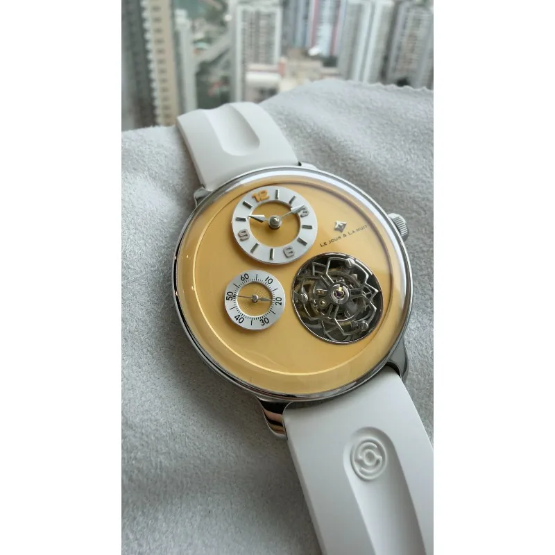 Manual Tourbillon Mechanical Watch 41mm Stainless Steel Case Sapphire Crystal, Waterproof