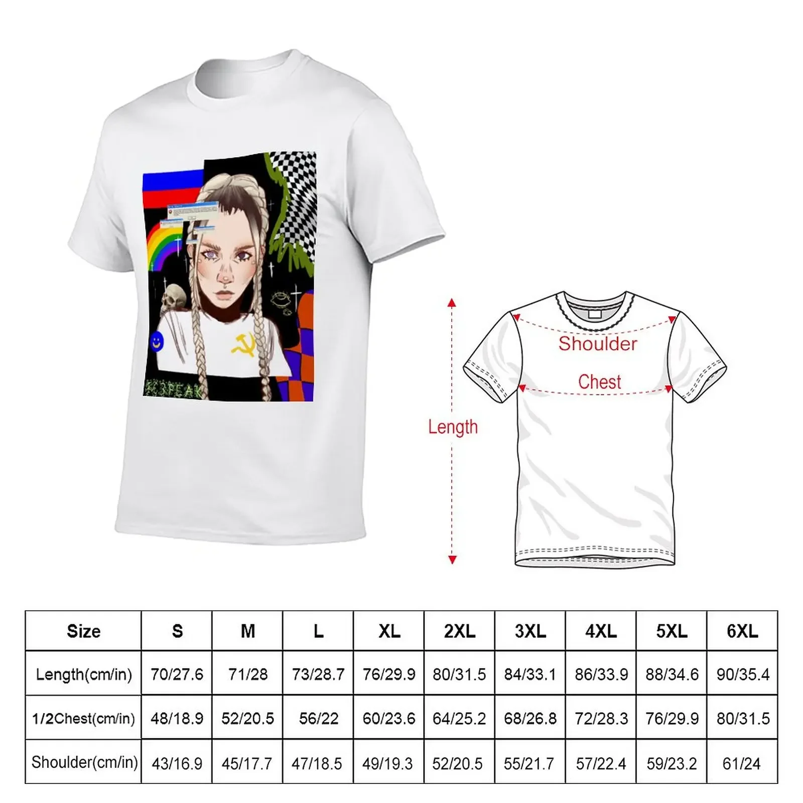 Nastya Kreslina IC3PEAK T-Shirt kawaii clothes cute clothes oversized mens champion t shirts