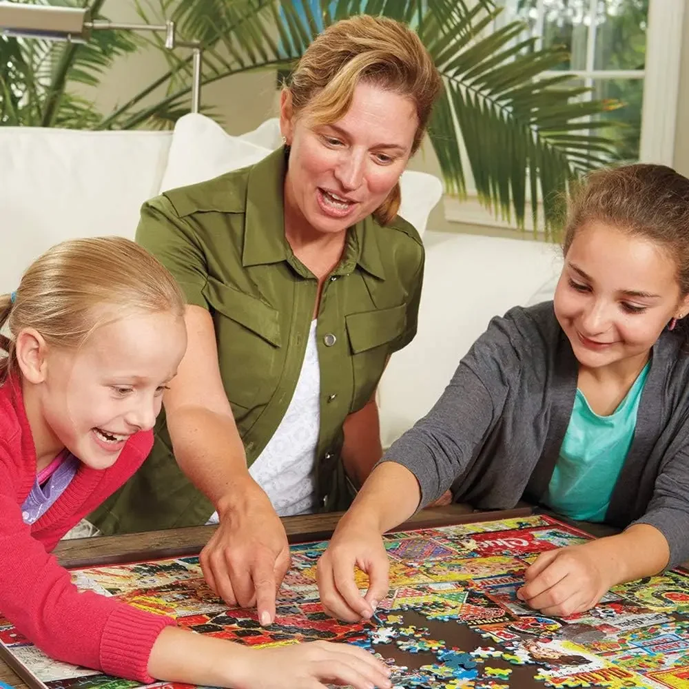 300/500/1000 pçs quebra-cabeça feliz cão papel quebra-cabeça presente para a família férias atividade quarto sala de jogos casa arte da parede decoração