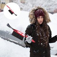 1pcs Multi-Functional Shovel Dual Purpose Car Snow Brush De-Ice Scraper For Windshield Snow Remover Tool Abs Plastic Shovel