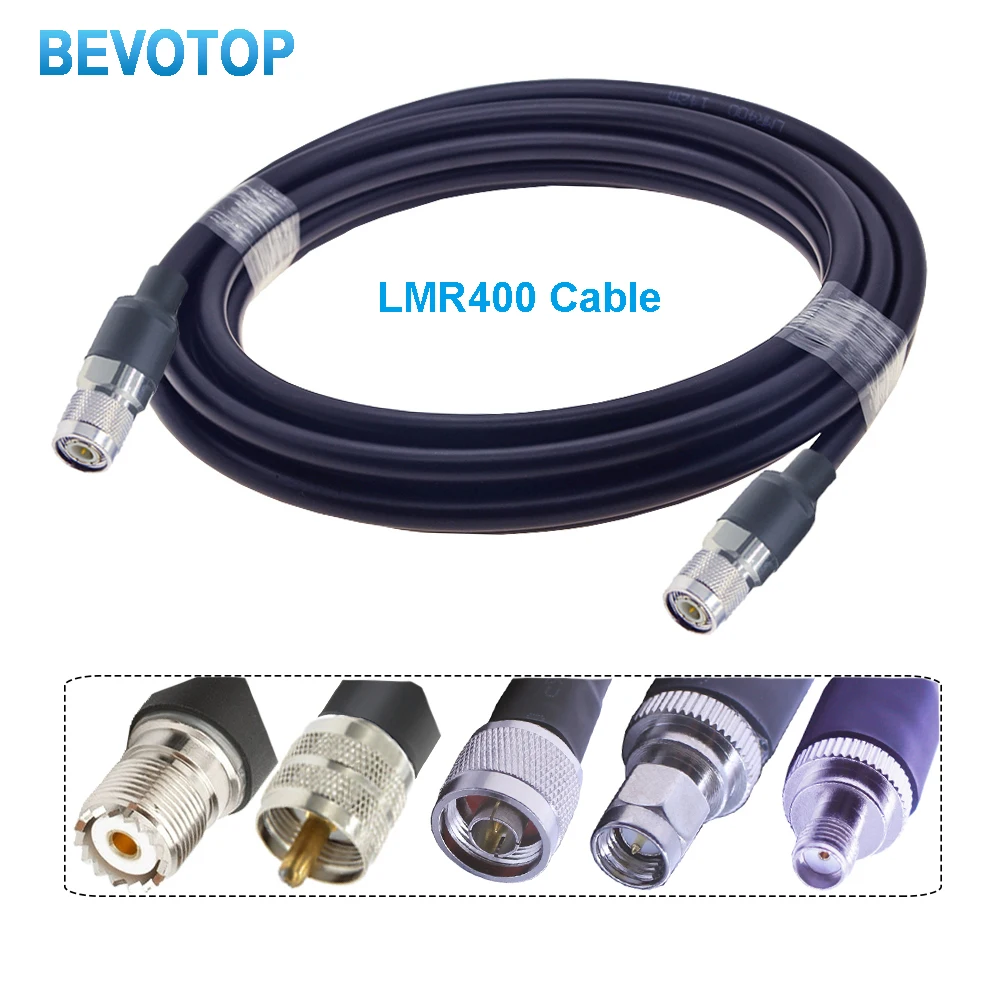 1PCS TNC LMR400 Cable TNC Male to TNC/UHF/SMA/N Connector LMR-400 Low Loss 50-7 Pigtail 50 ohm RF Coaxial Extension Jumper Cable