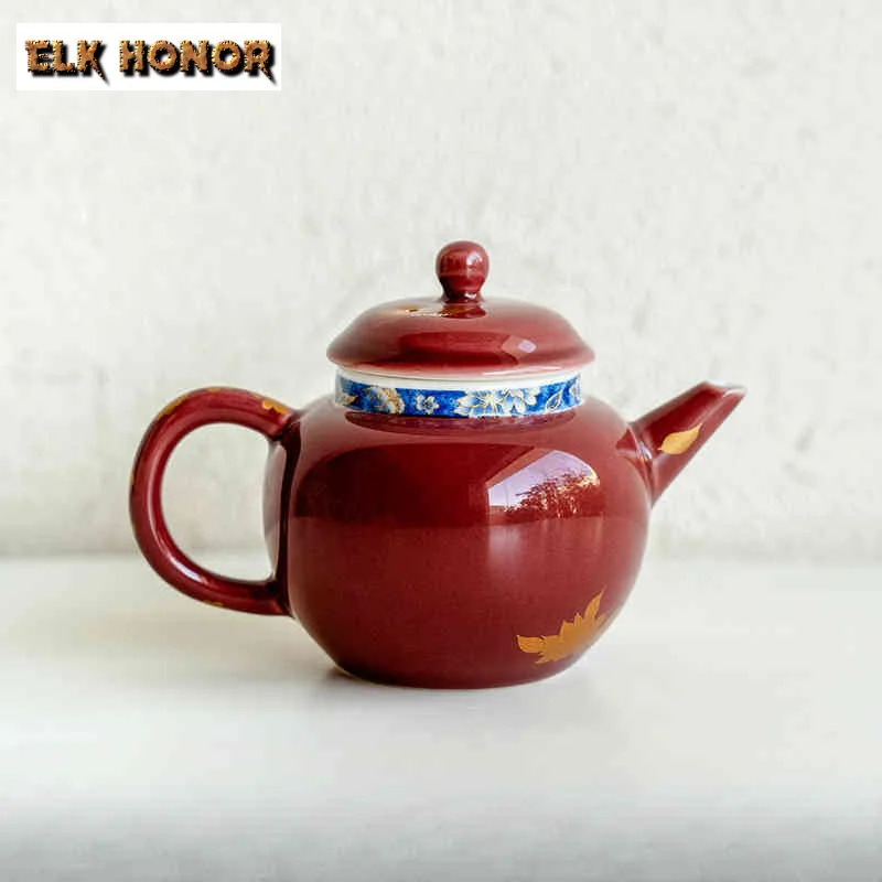 100ml Butterflies In Love With Flowers Teapot Traditional Tea Infuser Pot Tea Soaking Kettle With Ball Hole Tea Items Ornaments