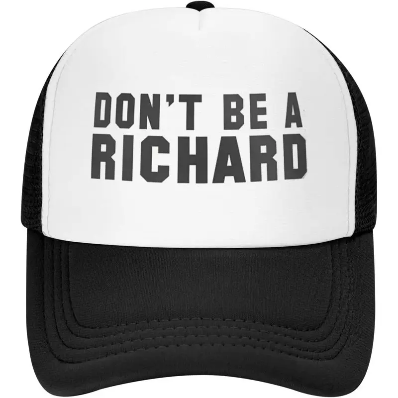Waldeal Don't BE A Richard Funny Gag Joke Party Mesh Adjustable Vintage Truckers Cap