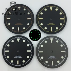 BLIGER 33.5mm dial Black rose gold Dateless window Green luminous Fit NH34 NH35 NH36 ETA 2824 PT5000 Miyota DG series movement