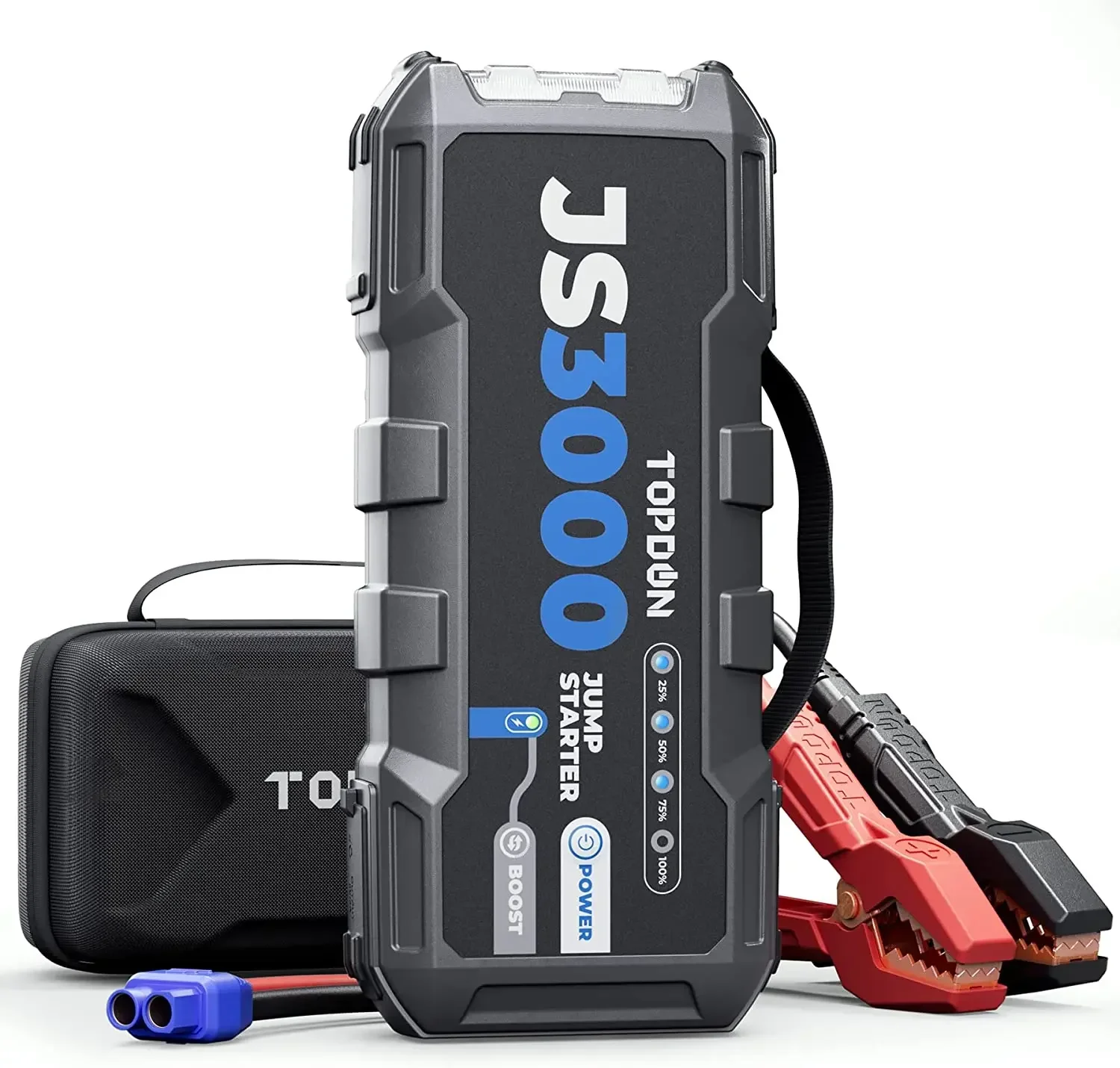 TOPDON 12V 3000A  24000mAh Automobile Battery Charger Car Jumper Battery Pack With Led Packttery Jumper