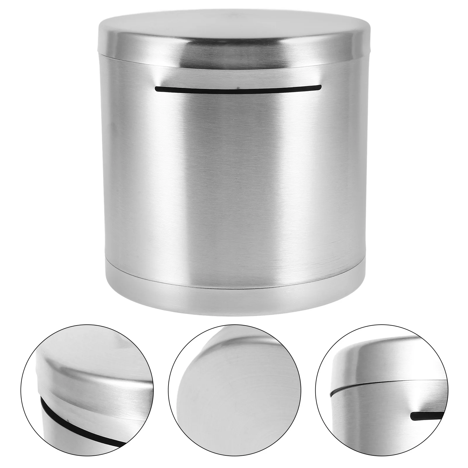 

Piggy Bank Breakable Present Stainless Steel Saving Savings for Adults Jar Cash