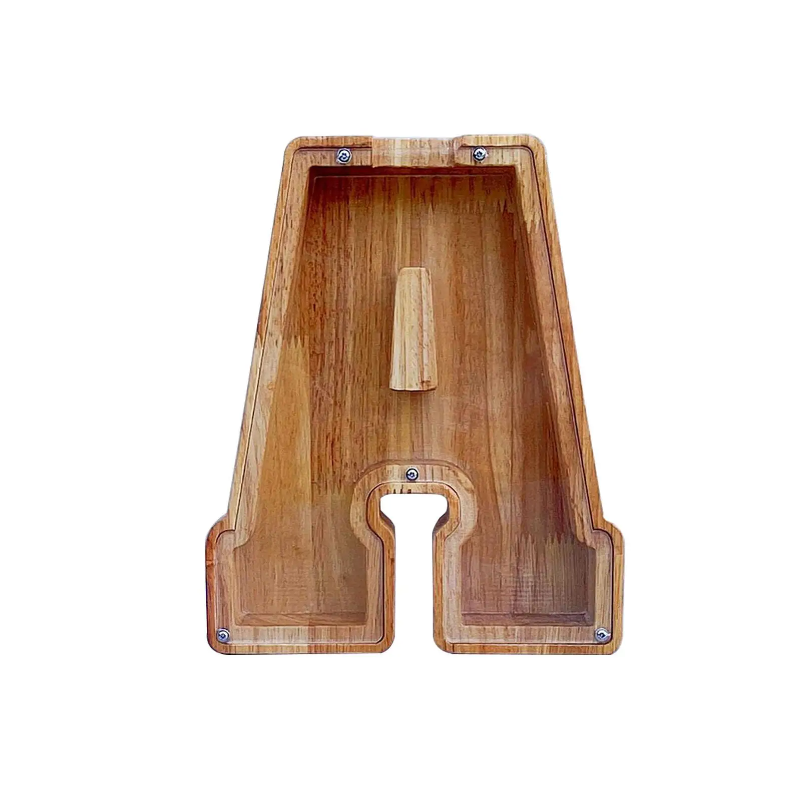 Kids Wooden Money Bank Letter Piggy Bank Saving Jar with Transparent Window for Home Desktop Gift