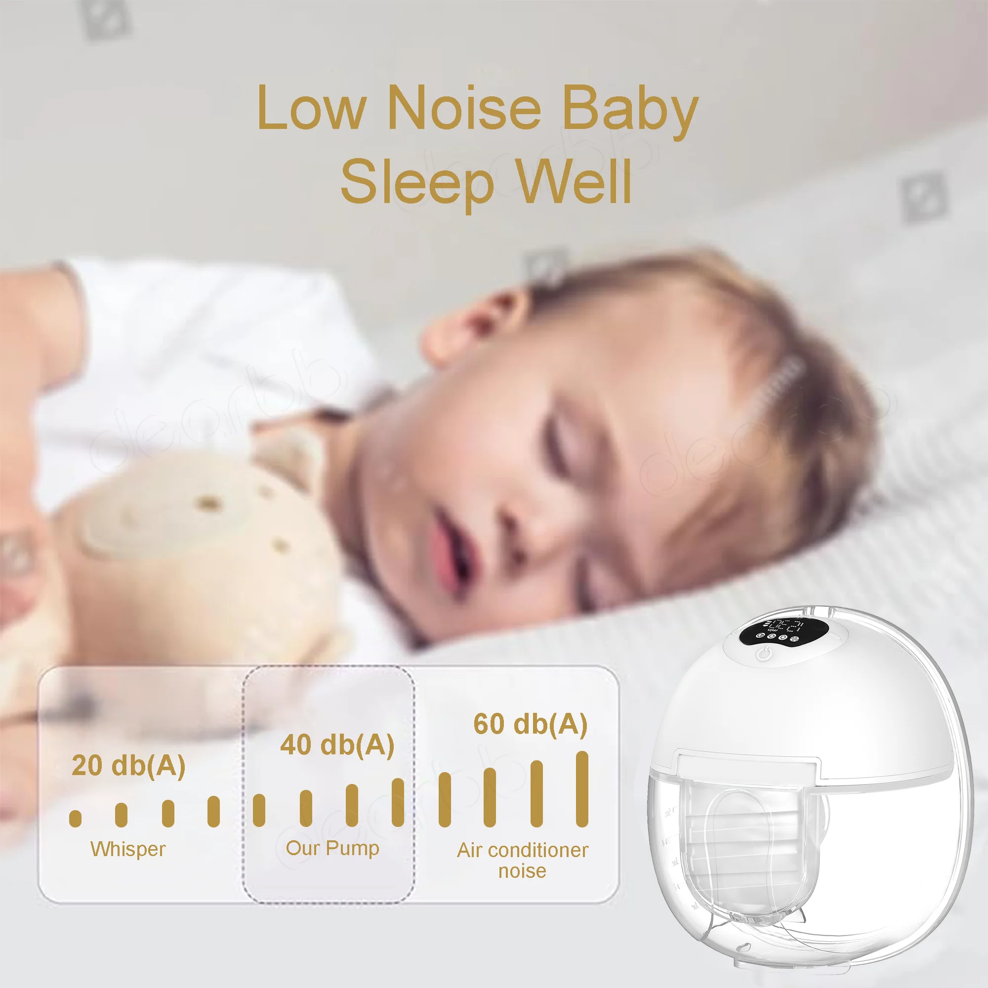 Customize Hot sale 4 modes 12 levels wireless electric breast pump BPA-free silicone wearable hands-free S39 breast pump