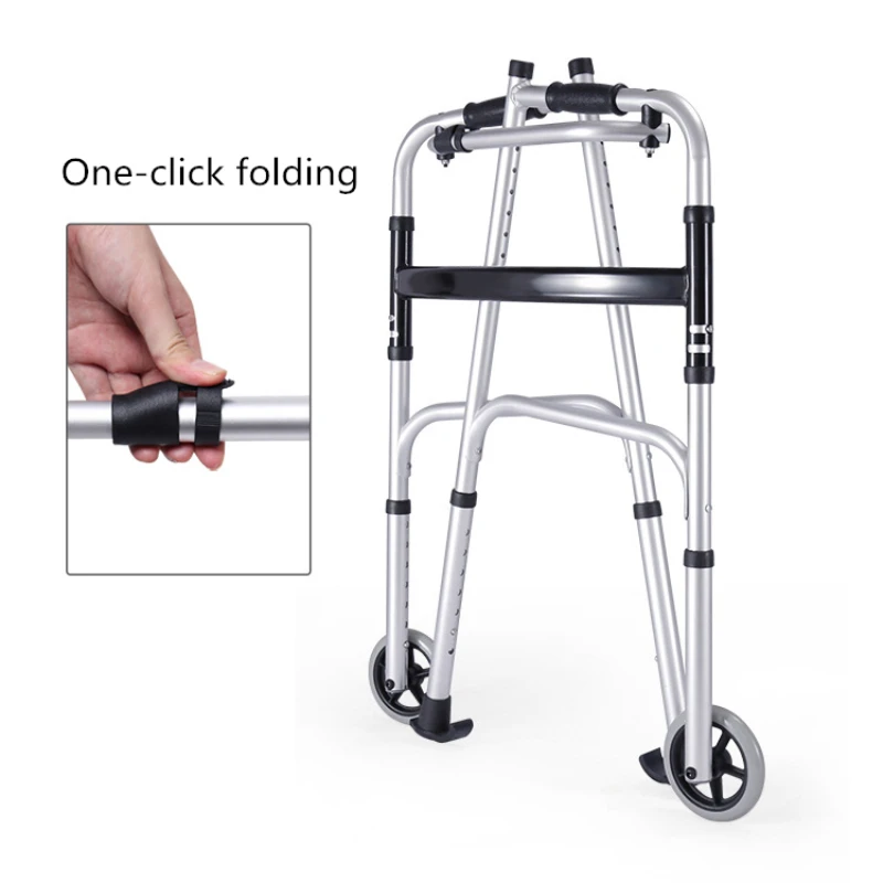 Elderly Rehabilitation Walker Device Underarm Crutche Walking Stick Disabled Rollator Aluminum Alloy Standing Frame Toilet Chair