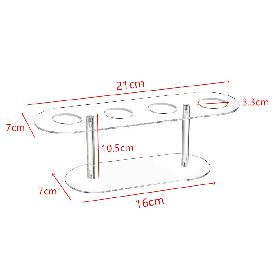 Transparent Acrylic Ice Cream Display Stand, Crispy Cone, Egg Cone, Sweet Cone Stand, Ice Cream Storage Rack 4-Hole