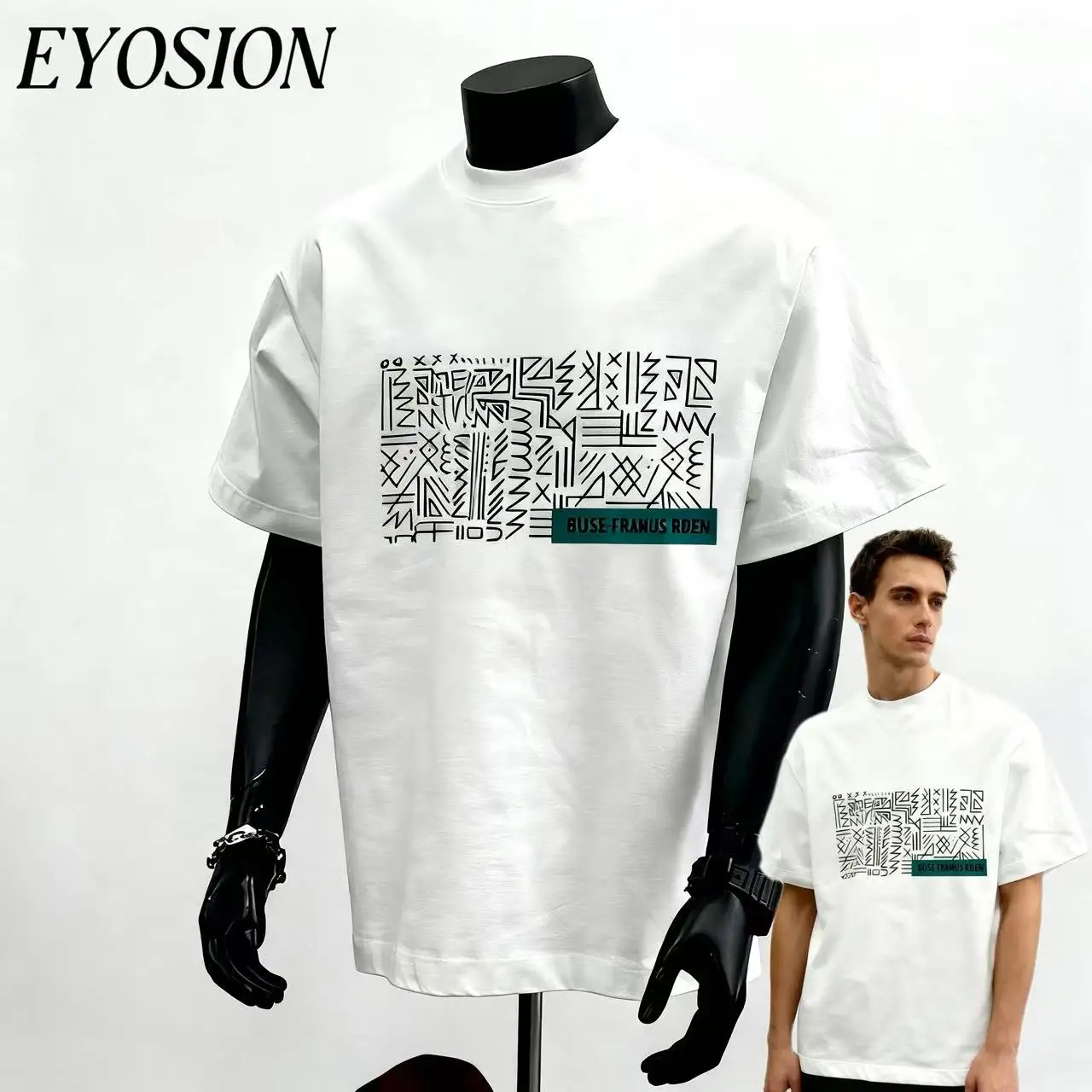 

New Men's T-Shirts Printing Plus Size 8XL 100% 250G Cotton Tops Summer Short Sleeve Loose Youth Harajuku Korean Men Clothing