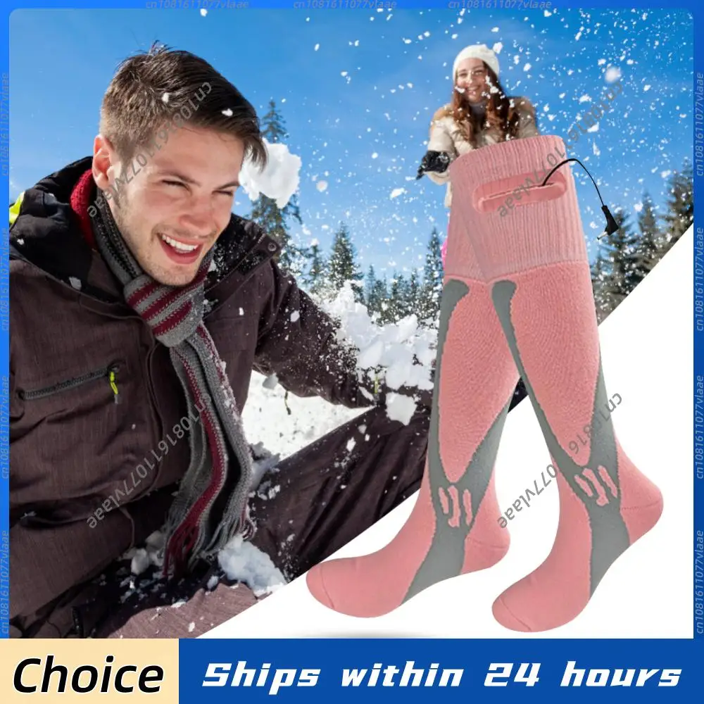 

Winter Heated Sock Rechargeable Battery Stocking Women Electric Heating Ski Socks Sports Outdoor Thermal Heating Socks Xmas Gfit