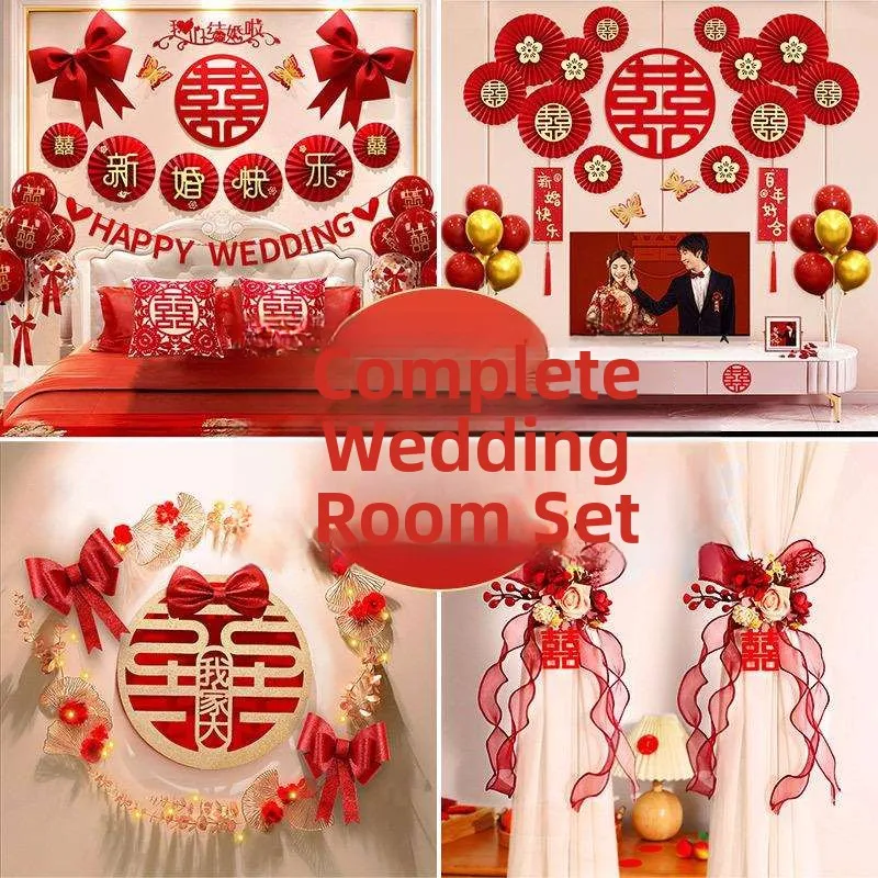 wedding-decoration-package-complete-set-for-groomsmen-bedroom-living-room-festive-fabric-supplies-couple-theme-decor
