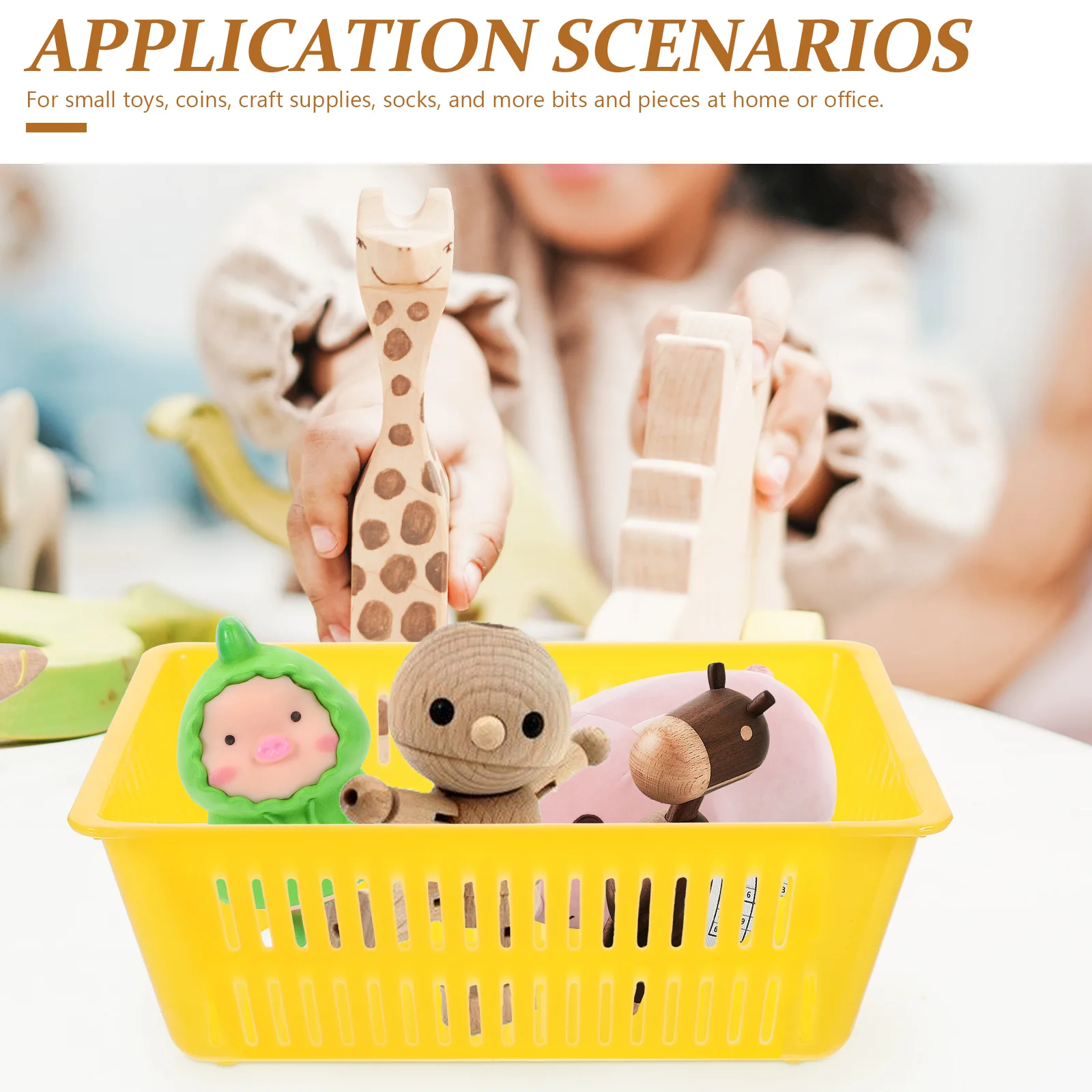 

7pcs Coin Baskets Plastic Small Sundry Container Groceries Pantry Office Desk Decor Storage ganizer Durability Lightweight