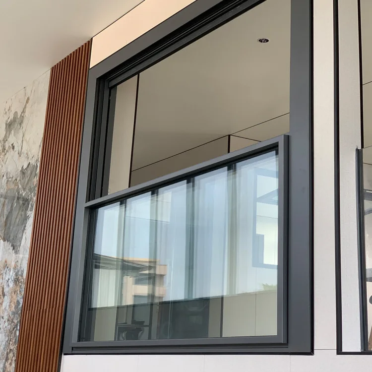 High-end sealed balcony broken bridge aluminum doors and windows intelligent electric lift window villa sound insulation