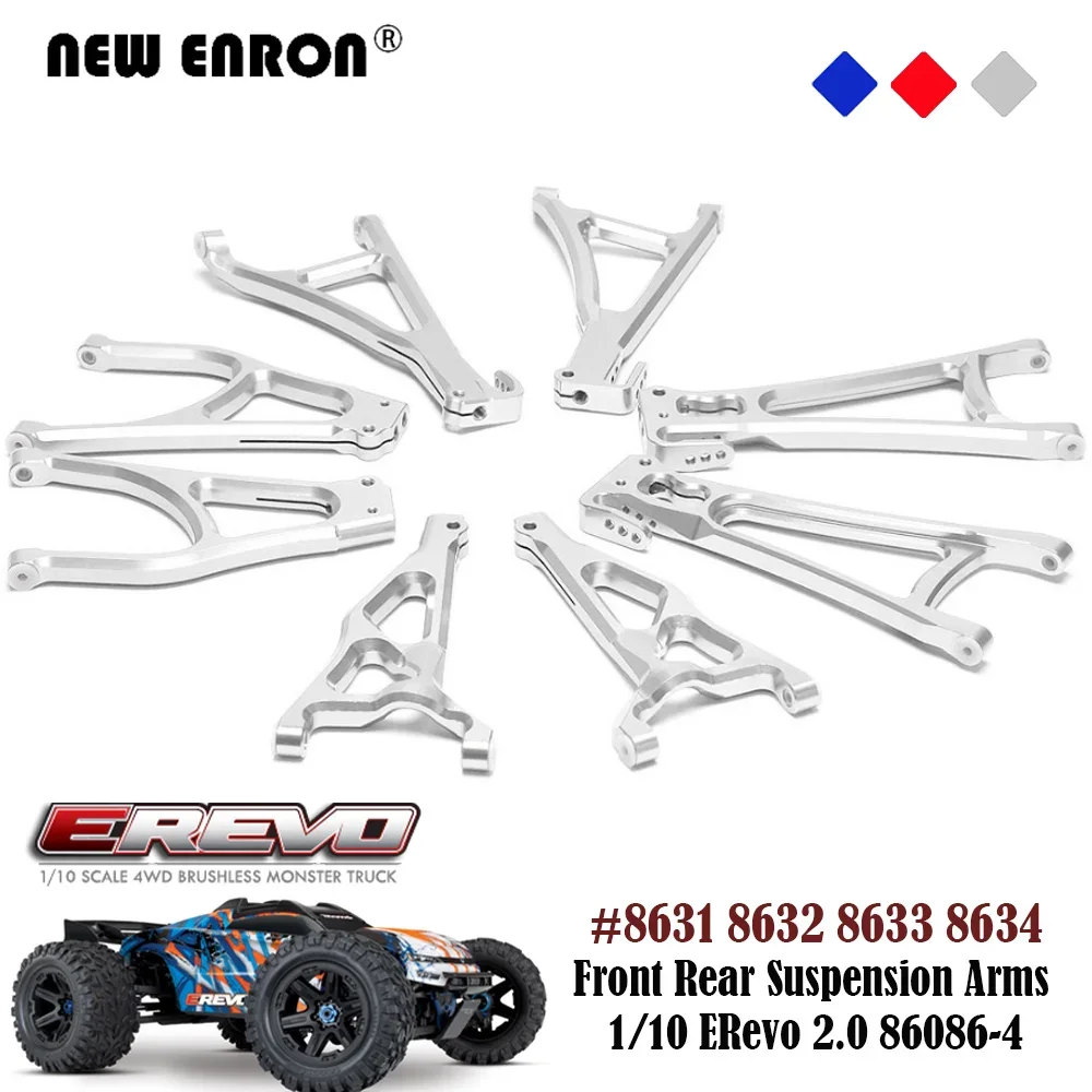 Front Rear Upper Lower Suspension Arms CNC Alloy 8631 8632 8633 8634 For RC Car Parts Traxxas 1/10 E-Revo ERevo 2.0 VXL 86086-4