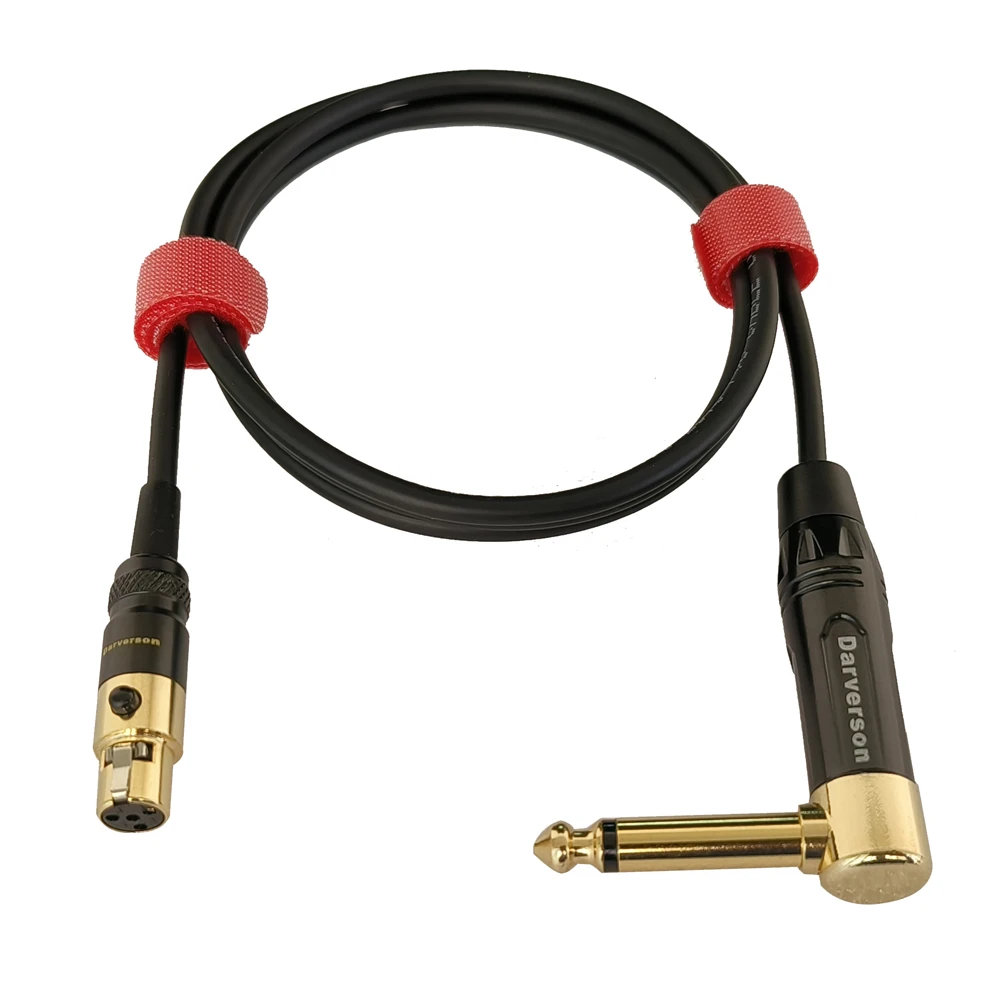 TA4F mini xlr to right angle 1/4 guitar bass instrument cable for Shure transmitter wireless system SLX BLX QLX-D