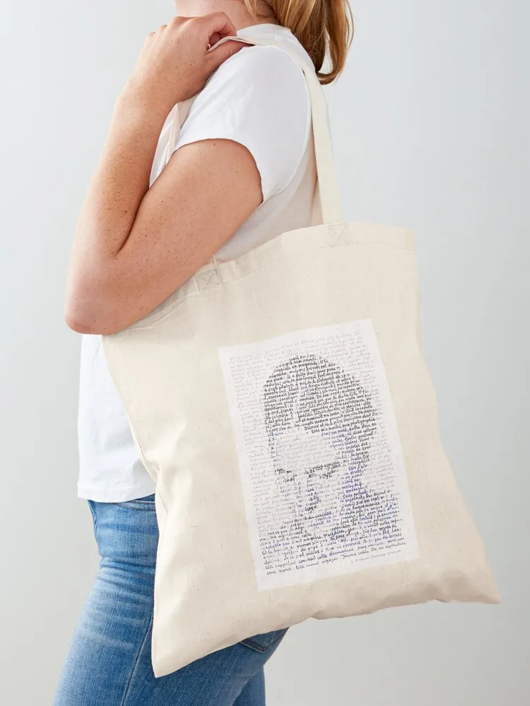 Simone de Beauvoir Tote Bag bags luxury women Shopper handbag Reusable bags