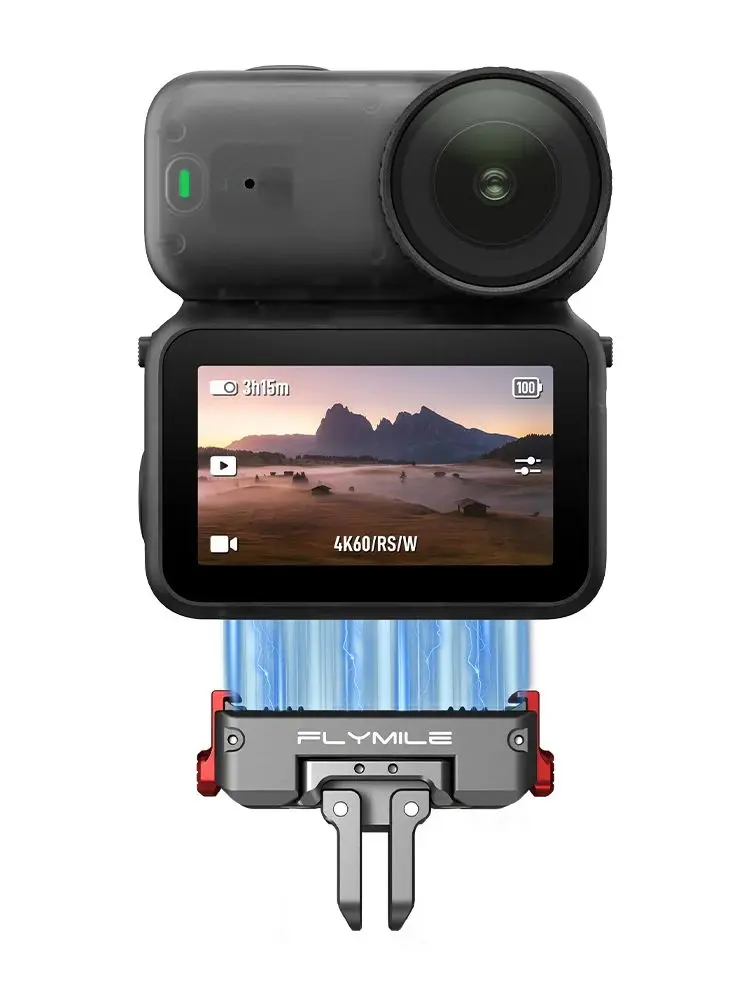 Magnetyczny adapter szybkiego montażu do DJI OSMO360 II/Action 6/Nano, obrotowa podstawa z podwójnym zaczepem, metalowy uchwyt z gwintem 1/4", akcesorium do vlogowania — zdjęcie produktu 7