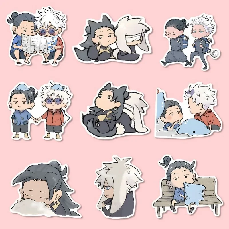 Gojo Satoru Sticker Anime su geçirmez etiket sevimli kırtasiye Kujo Jotaro çocuk okul malzemeleri Getou Suguru zhoushuhuizhan