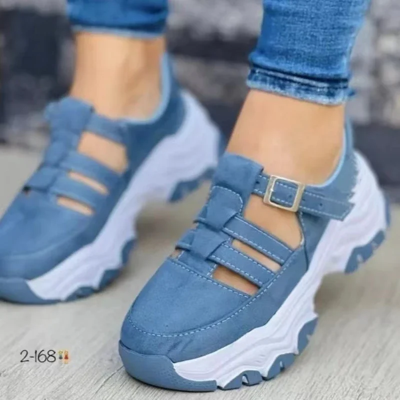 New Women Thick-Soled Comfortable Casual Shoes Woman Fashion Versatile Hollow Casual Sandals Female Sneakers Zapatos De Mujeres