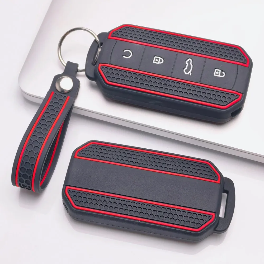 Key Fob Cover for CHERY Tiggo 8 Pro Plus Tiggo 9 Omoda C5 Jaecoo 8 Arrizo 8 Exeed TXL LX Four with Keychain Anti-Scratch