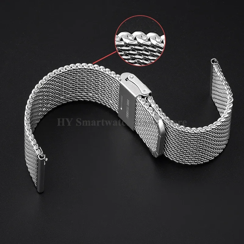 0.6 مللي متر 1.0 مللي متر Milanese شبكة الصلب حزام 18 مللي متر 20 مللي متر 20 مللي متر 24 مللي متر ل Seiko ل أوميغا الفولاذ المقاوم للصدأ المعادن معصمه سوار عالمي