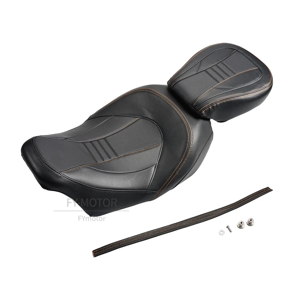 Motorcycle Low-Profile Two-Up Driver Passenger Seat Fit Harley Touring CVO Street Glide Road King Special Classic 2009-2023 2022