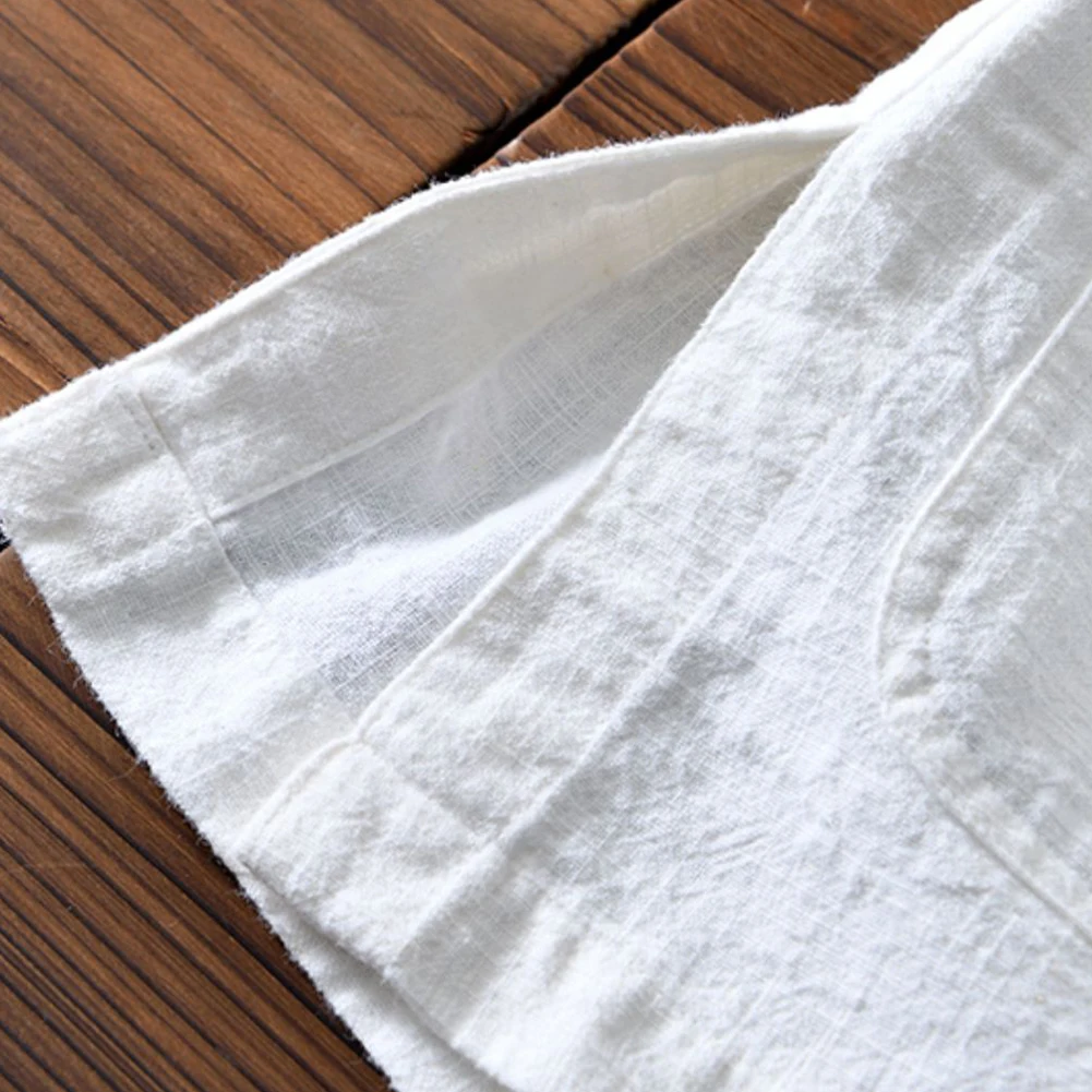 

Comfy Fashion Men T-shirts Tops Autumn Tang Suit Blouse Bodybuilding Traditional Breathable Button Up Cardigan