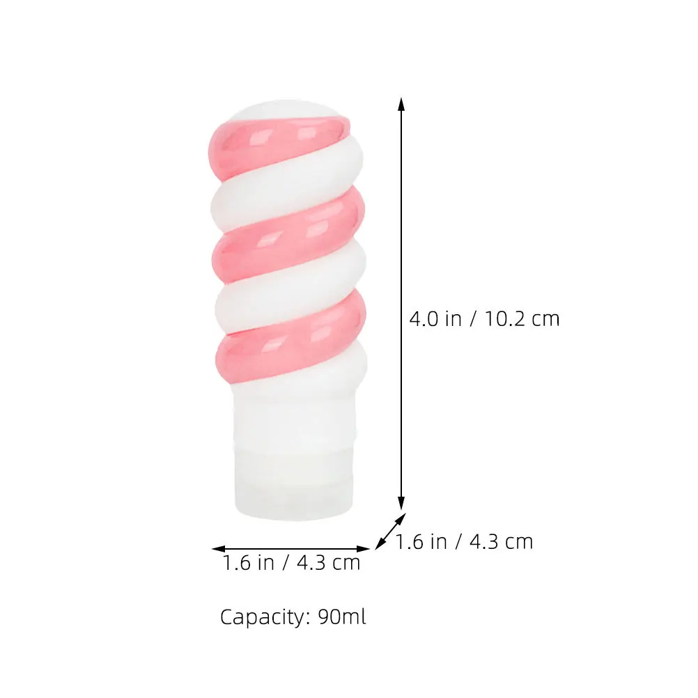 Silikon-Reiseflaschen-Set, 90 ml, nachfüllbar, Lotionsbehälter, Shampoo, Duschgel, tragbare Toilettenartikel, auslaufsicher, langlebig