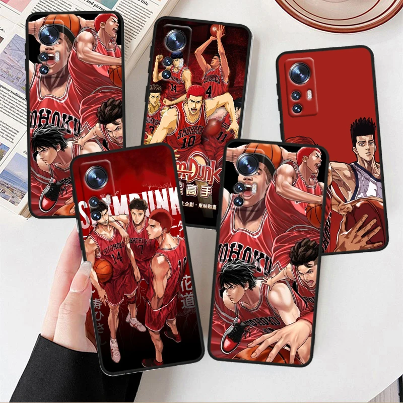 

Anime SLAM DUNK Cool For Xiaomi Mi Note 10T 10S 10 9T 9 SE 8 CC9E A3 5G Lite Pro Soft Silicone Black Phone Case