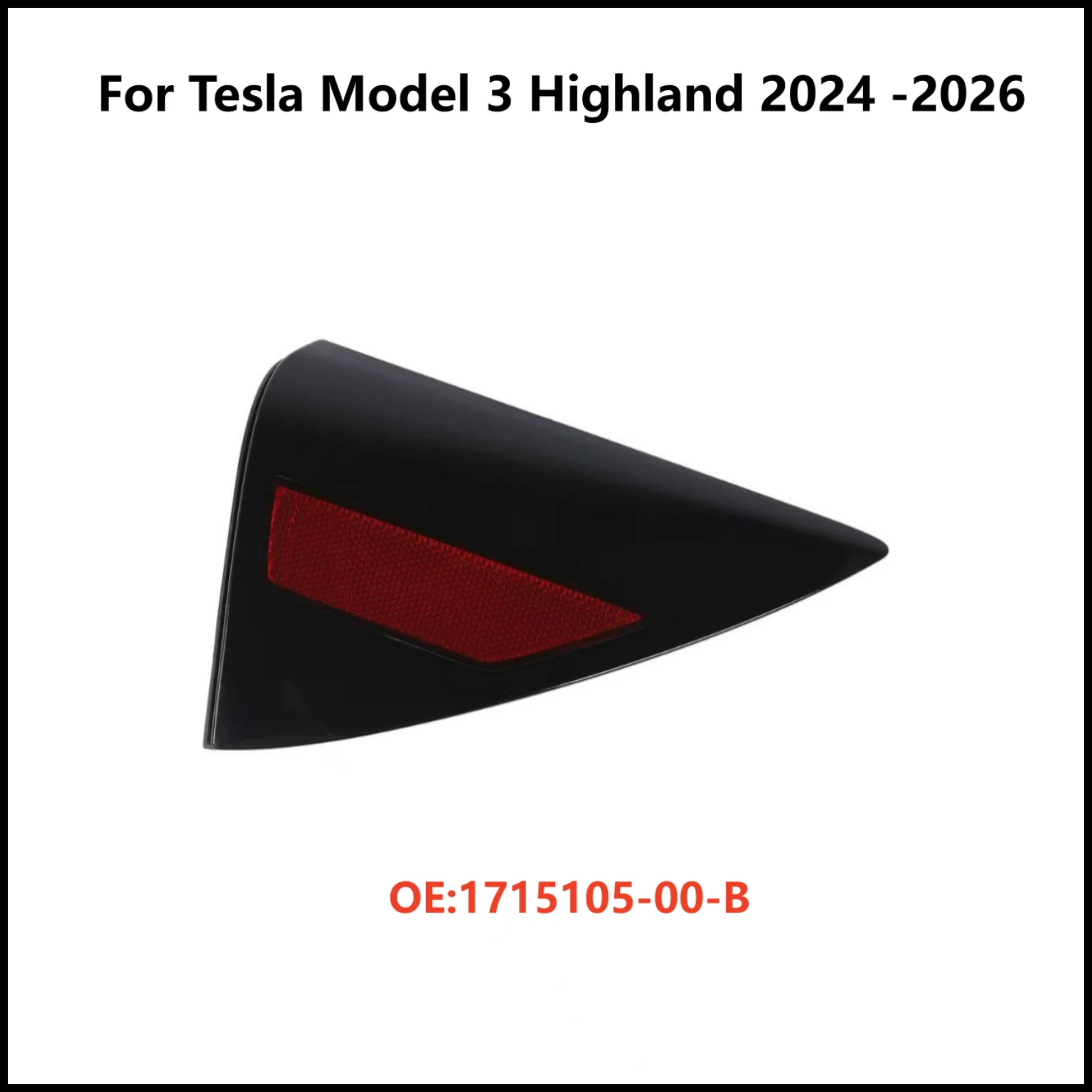 1715105‑00‑B Rear Charging Port Cover Right Taillight Reflector Trim Panel For Tesla Model 3 Highland 24‑26 Car Exterior Accesso