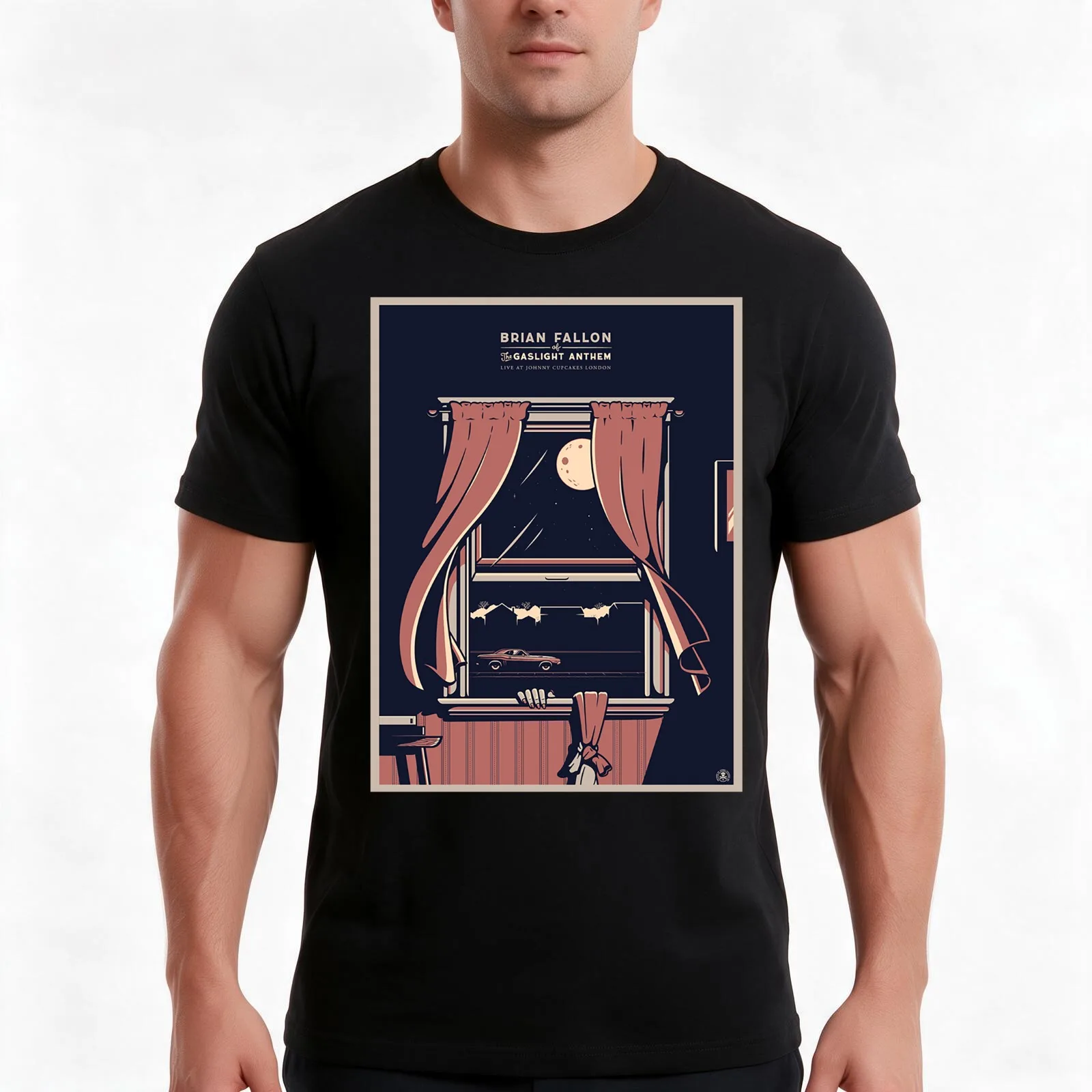 the gaslight anthem T-Shirt, Summer Casual Cotton Tee, Oversized Streetwear Tops, Vintage Graphic Print, Loose Fit Short Sleeve