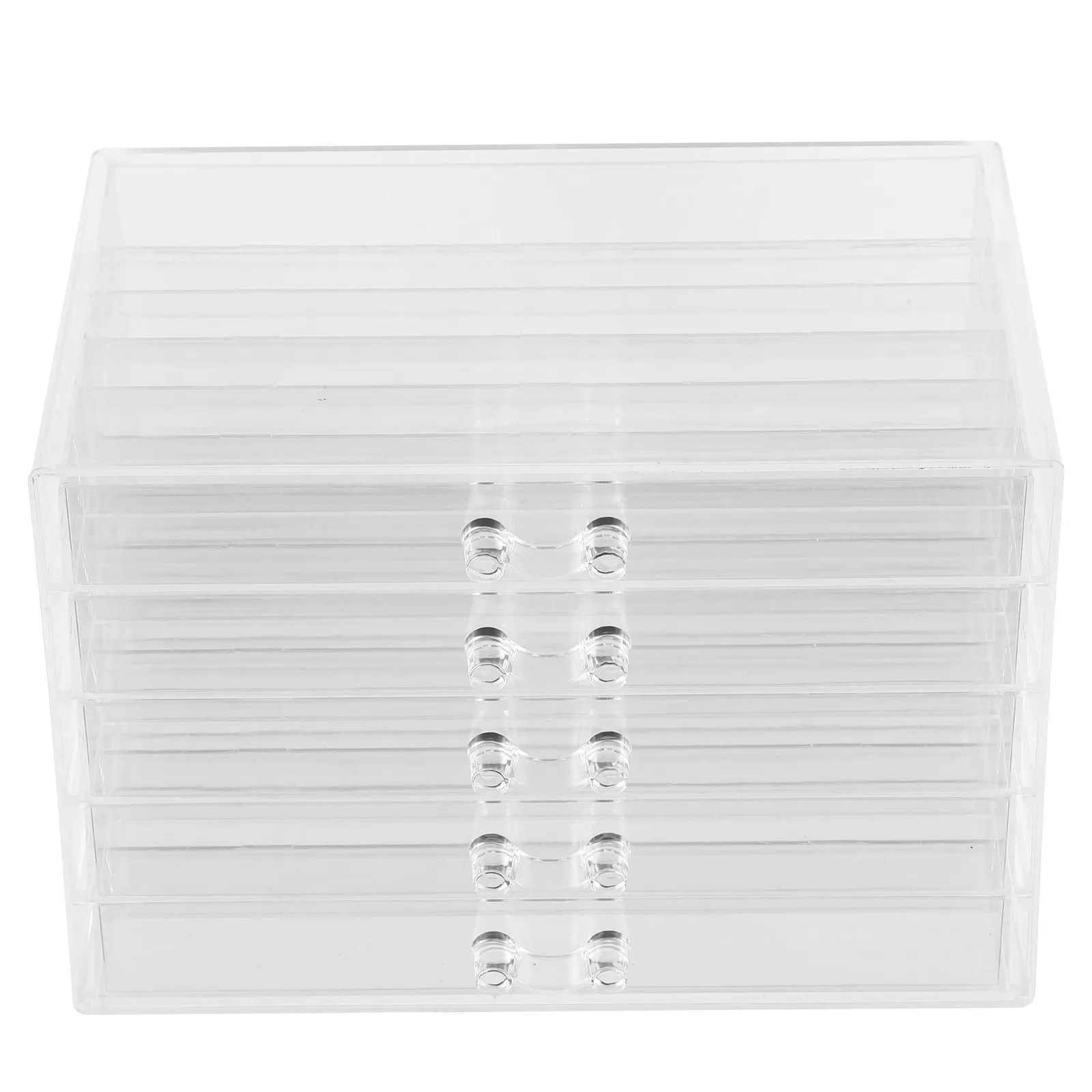 5-Drawer Clear Jewelry Organizer Box for Necklaces Pendants Chains Bracelets Earrings Women Vanity Dresser Storage Display