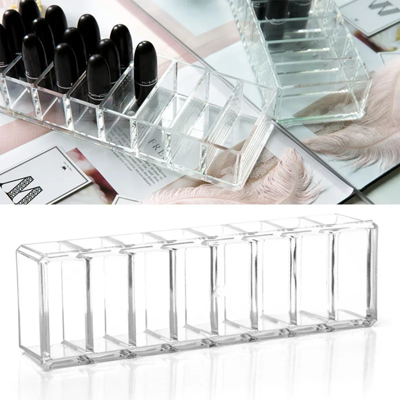 8 Compartments Makeup Organizer, Acrylic Cosmetic Storage Jewelry Display Boxes, Clear Drawer Organizers Case